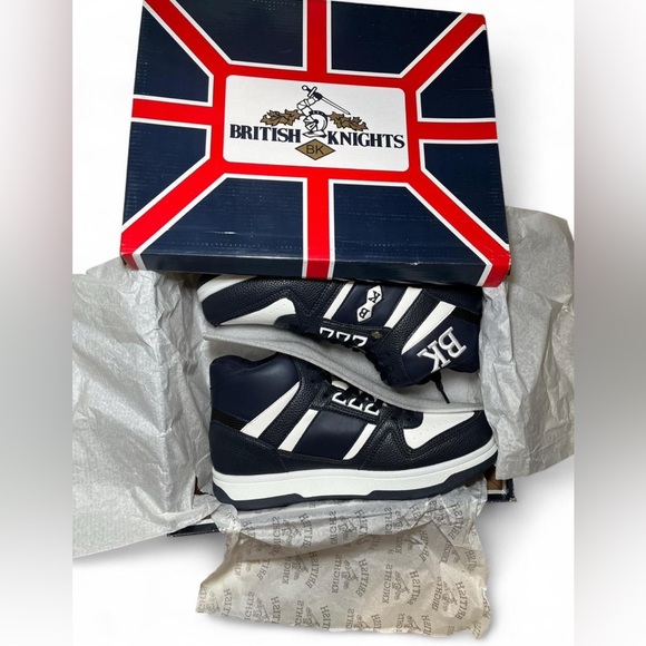 British Knights KINGS SL Series Navy White Black Sneakers - Brand New - Picture 2 of 8
